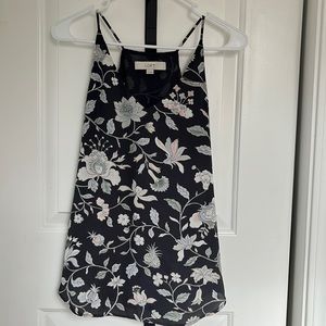 Loft xs floral, flowy tank top